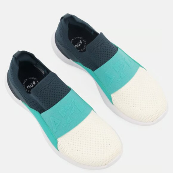 APL Techloom Bliss Slip On Training Shoes Green/White/Teal SZ 10 NEW - Picture 2 of 8